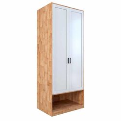 Tủ quần áo đơn giản gỗ cao su cửa mở chạy viền TQA68017