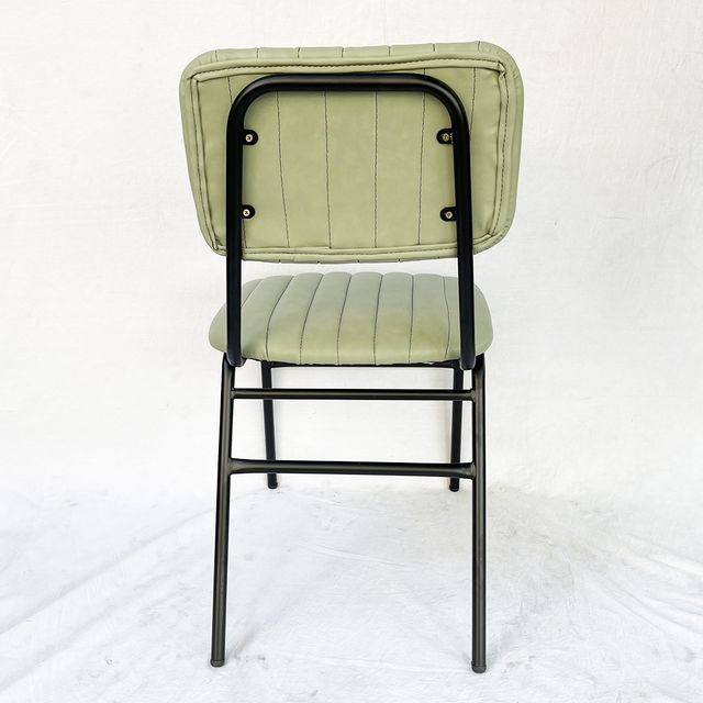 Ghế ăn, ghế cafe nệm xanh chân sắt sơn tĩnh điện GA68019