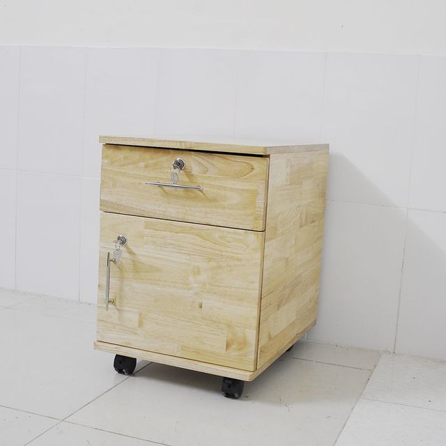 Tủ hồ sơ cá nhân có ngăn kéo và ngăn cửa mở gỗ tự nhiên 40x50x50(cm) HDTCN003