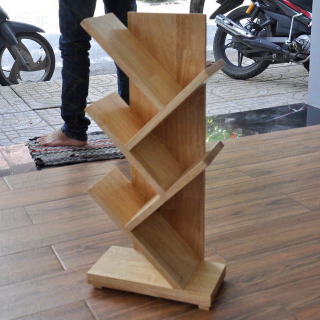 Kệ sách mini để bàn hình nhánh cây bằng gỗ 40x20x80(cm) HDKS008