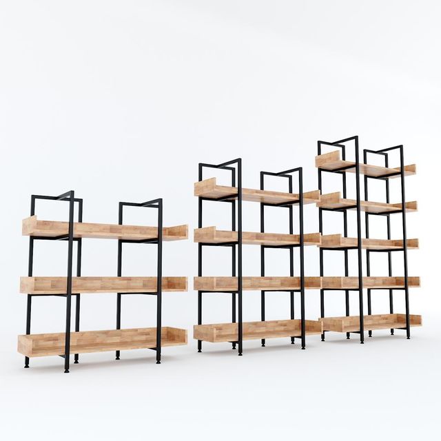 Kệ CARINA 5 tầng gỗ kết hợp khung sắt 100x32x160(cm) HDKS088