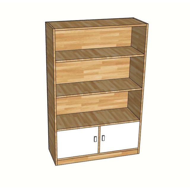 Tủ kệ hồ sơ có ngăn cửa tủ gỗ cao su 80x40x120 (cm) HDTHS004