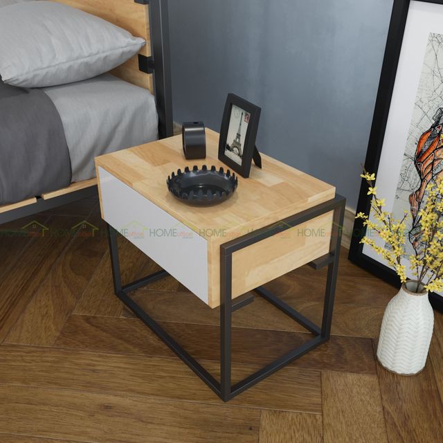 Tủ đầu giường 1 ngăn kéo bằng gỗ Ferro - 50x40x50 (cm) HDTDG68003