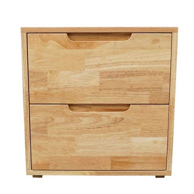 Tủ đầu giường 2 ngăn kéo gỗ cao su 50x40x50cm HDTDG68021