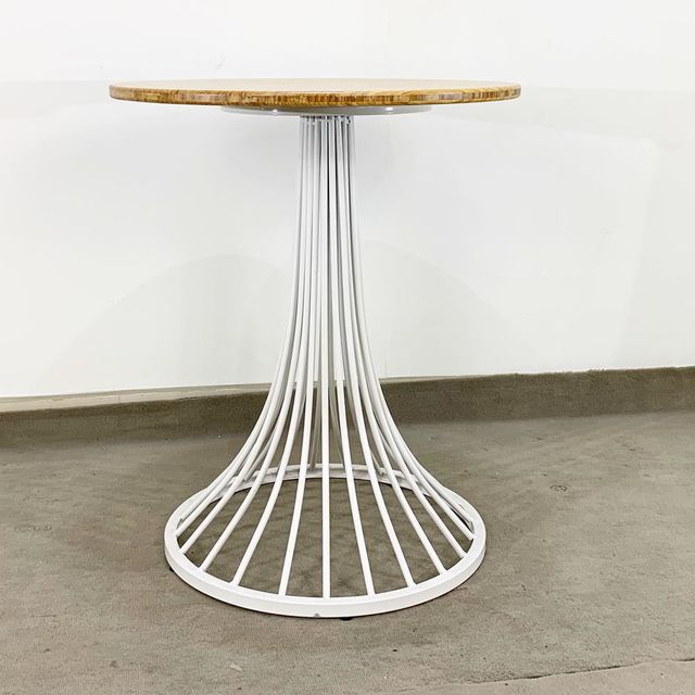 Bàn cafe gỗ TRE ÉP tròn 60cm chân sắt sơn tĩnh điện CFD68051