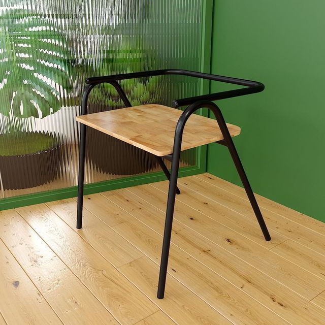 Ghế cafe, ghế ăn Cozy khung sắt mặt gỗ GCF033