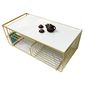 Bàn sofa mặt đá khung sơn màu vàng đồng TT189