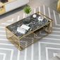 Bàn sofa mặt đá khung sơn màu vàng đồng TT189