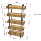 Kệ VERNON 5 tầng gỗ kết hợp khung sắt 80x32x162 (cm) HDKS071