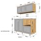Hệ tủ bếp mini 1m2 gỗ cao su chống ẩm HDBTB68011