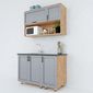 Hệ tủ bếp mini gỗ cao su 1m2 nhỏ gọn hiện đại HDBTB68012