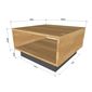 Kệ để đầu giường hiện đại gỗ cao su HDTDG68029