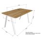 Bàn ăn hiện đại 140x80cm gỗ cao su chân sắt lắp ráp BA68034