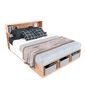 Giường ngủ kết hợp trang trí có hộc kéo gỗ cao su GN68035