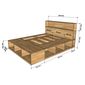 Giường ngủ kết hợp trang trí có hộc kéo gỗ cao su GN68035