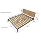 Giường ngủ đôi 160x200cm gỗ cao su khung sắt GN68032