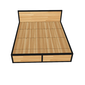 Giường gỗ cao su khung sắt lắp ráp 180x200x34(cm) GN68001