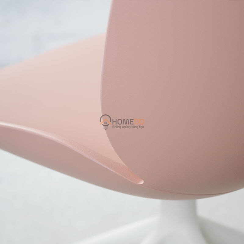 ghế nhựa chân xoay màu hồng
