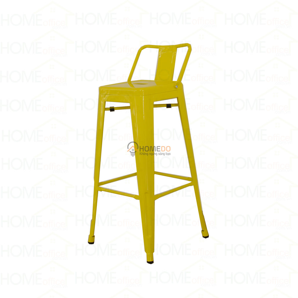 Ghế tolix cao không lưng màu vàng